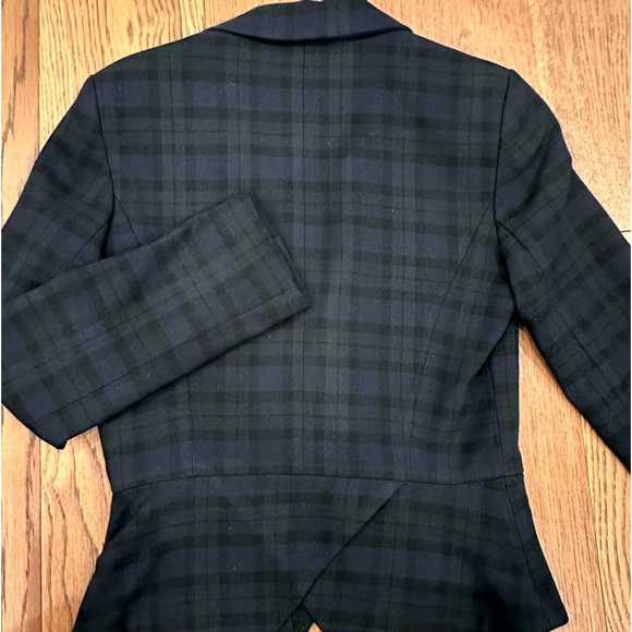 Zara Navy/Hunter Green 2-button Blazer - Picture 4 of 5